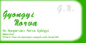 gyongyi morva business card